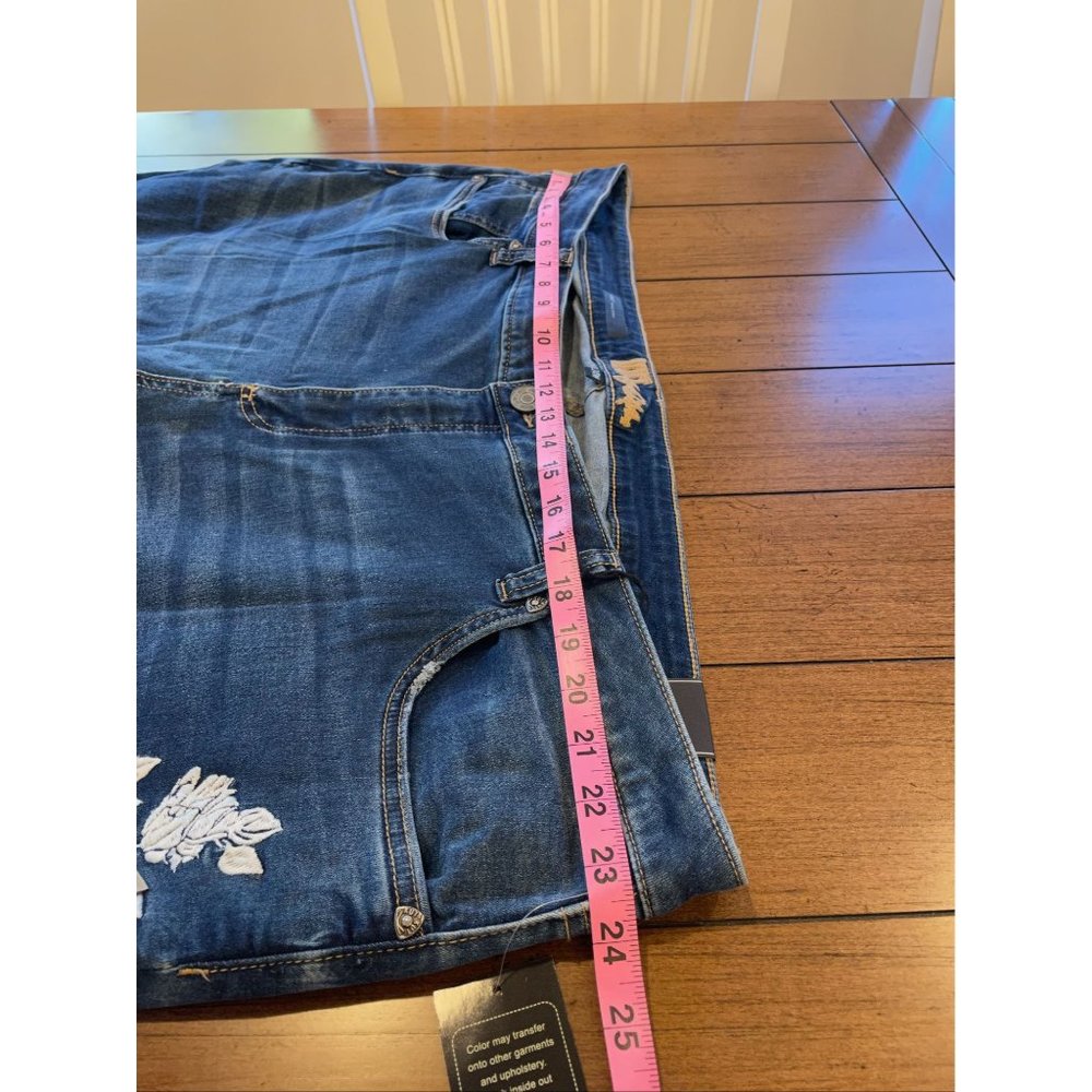 Kut From The Kloth Janet Ankle Skinny Embroidered Jeans 24W NWT - Picture 9 of 14